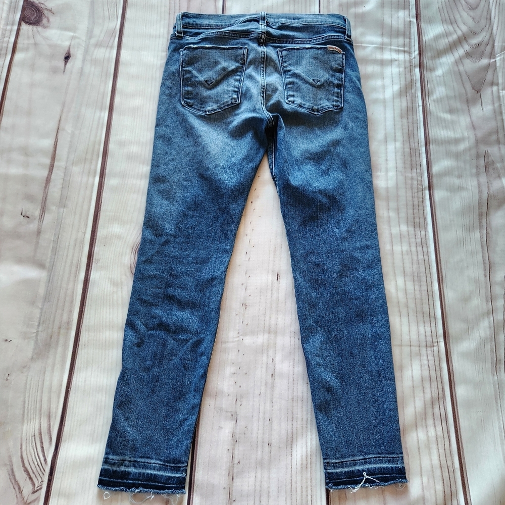 Hudson "Nico Midrise Ankle" Cropped Blue Jeans | Women's Size 27 - Picture 7 of 12
